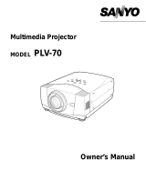 Sanyo PLV-70 User manual