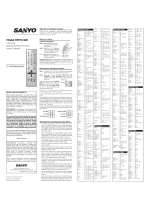 Sanyo RMT-U340 User manual