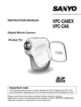 Sanyo Xacti VPC-CA6EX User manual