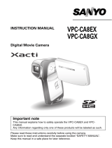 Sanyo VPC-CA8GX User manual