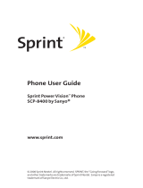 Sanyo SCP 8400 - Cell Phone - Sprint Nextel User manual