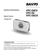 Sanyo VPC-E6EX User manual