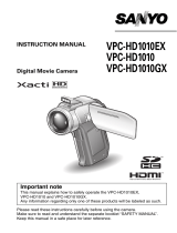 Sanyo VPC HD1 - Xacti Camcorder - 720p Owner's manual