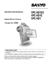 Sanyo VPC-HD1 User manual