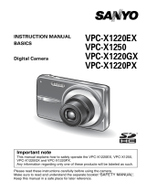 Sanyo Webcam VPCX1220EX User manual