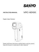 Sanyo VPC-HD100 - High-Definition Camcorder User manual