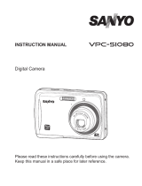 Sanyo VPC S1080 - Xacti Digital Camera User manual