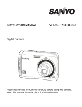 Sanyo VPC-S880 User manual