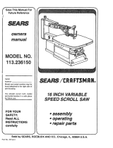 Sears 113.23615 User manual
