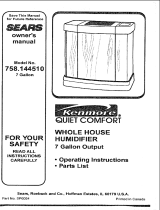 Sears QUIET COMFORT 758.14451 User manual