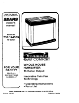 Sears Kenmore 758.144532 User manual