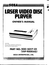 Sega DVD Player 200-5017-01 User manual