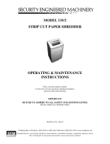 SEM Strip Cut Paper Shredder 135/2 User manual