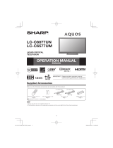 Sharp AQUOS LC-C6077UN User manual