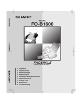 Sharp FO-1600 User manual