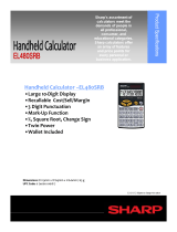 Sharp EL480SRB User manual