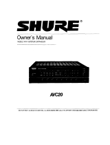 Shure AVC20 User manual