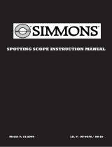 Simmons Optics Spotting Scope 71-2060 User manual