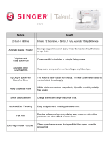 SINGER 3323 | TALENT Quick start guide