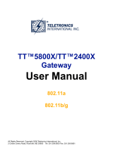 Teletronics Gateway TTTM2400X User manual