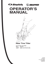 Snapper 6016 RT User manual
