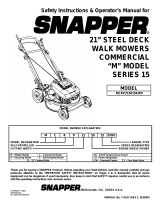 Snapper 21" STEEL DECK WALK MOWERS COMMERCIAL "M" MODEL SERIES 15 User manual