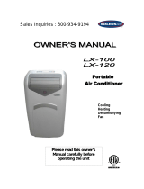 Soleus Air LX-120 Owner's manual