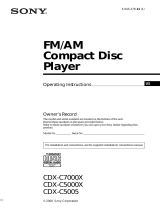 Sony Ericsson CDX-C7000X User manual