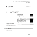 Sony ICD-PX820 User manual