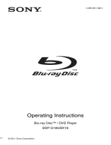 Sony BDP-BX18 Operating instructions