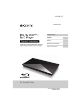 Sony BDP-BX620 Operating instructions