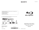 Sony BDPS560 User manual