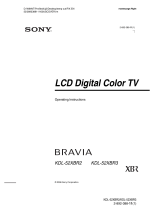Sony BRAVIA KDL-52XBR3 User manual