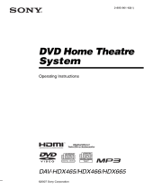 Sony DAV-HDX465 User manual