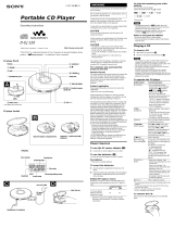 Sony D-EJ120 User manual