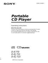 Sony D-EJ711 User manual