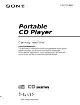 Sony D-EJ815 User manual