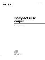 Sony CDP-CE105 Owner's manual