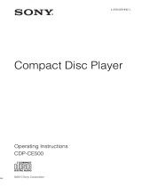 Sony CDP-CE500 User manual