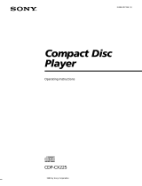 Sony CDP-CX225 User manual