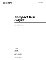 Sony CDP-CX450 User manual