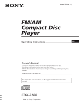 Sony CDX-2180 User manual