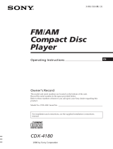 Sony CDX-4180 User manual