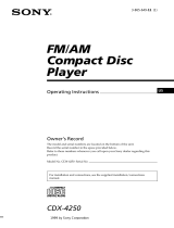 Sony CDX-4250 User manual