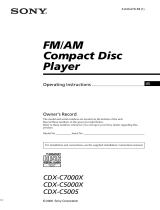 Sony CDX-C5000FP User manual