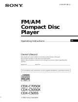 Sony CDX-C5055 User manual