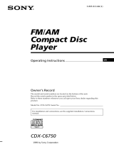 Sony CDX-C6750 User manual