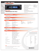 Sony CDX-M800 User guide