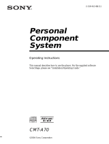 Sony CMT-A70 - Personal Component System User manual