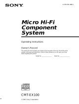 Sony CMT-EX100 User manual